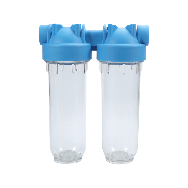 Безопасный двухступенчатый фильтр для воды для дома с двумя картриджами.